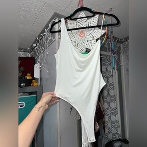 White One Shoulder Bodysuit